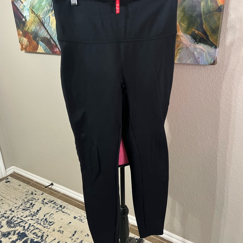 Spanx Black High-Waisted Split Hem Pants